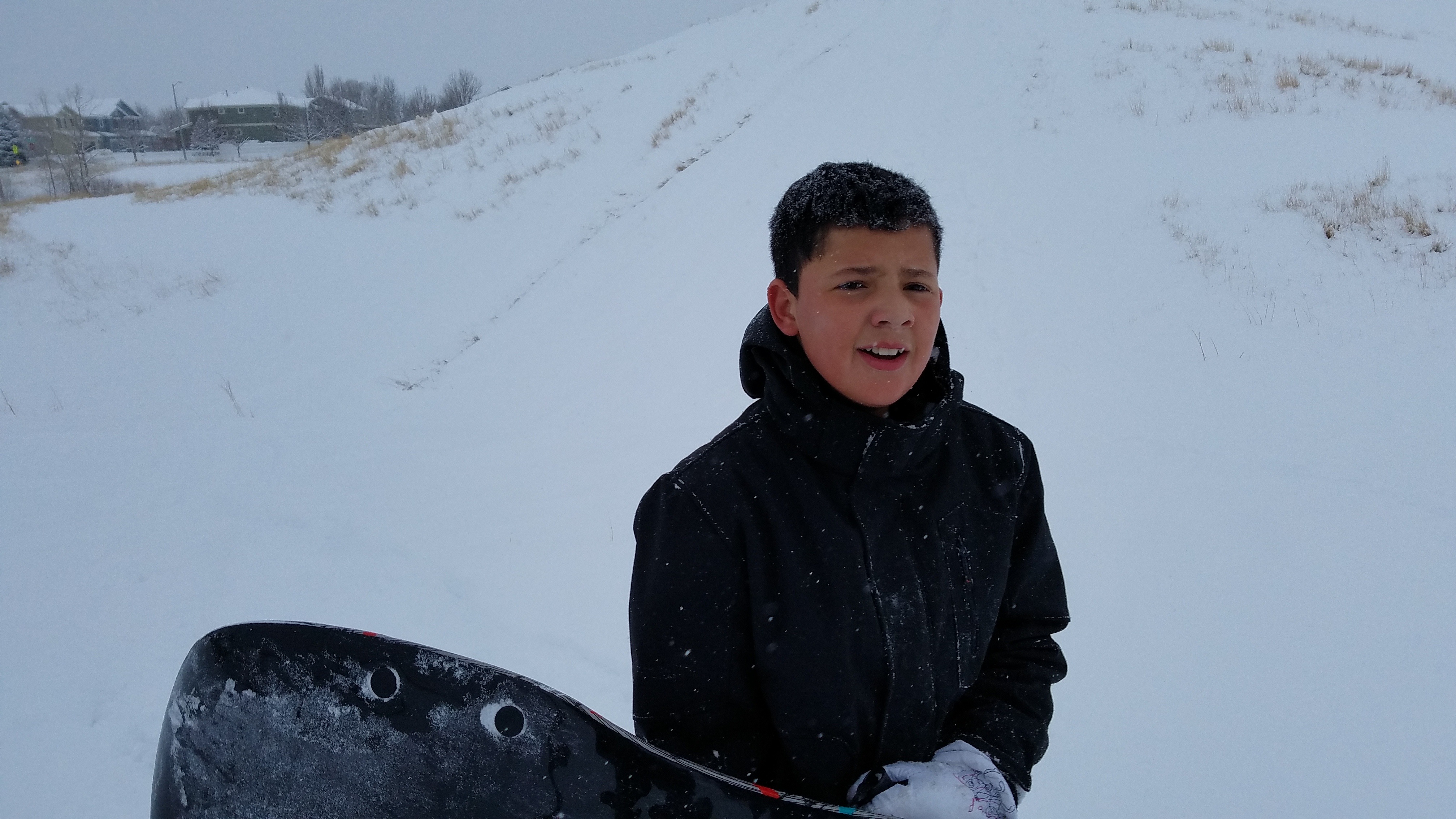 Danny Brewington, sledding